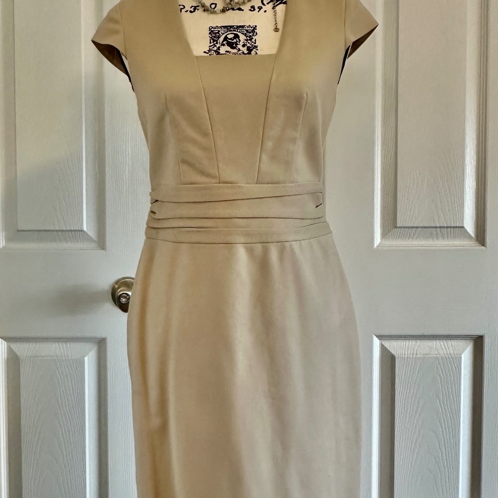 Banana Republic Beige Cap Sleeve Dress